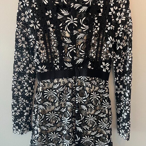 Self-Portrait Antoinette Floral Guipure-Lace Dress - Size 6 (US) / Small - Picture 7 of 8